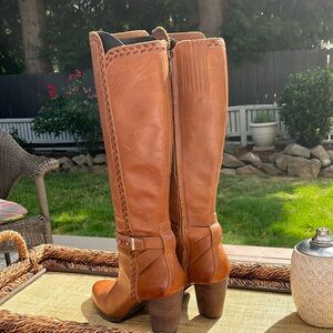 UGG Leather Claudine Tall Boot Chestnut Brown Size 7.5